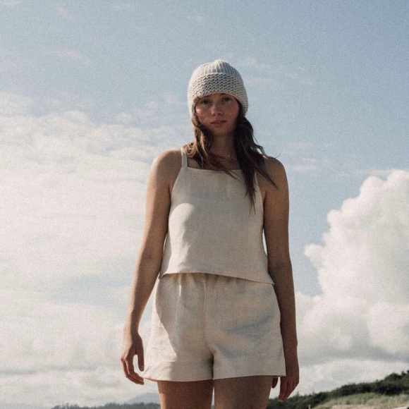 Pants - Nicole Purdy Black Linen Shorts